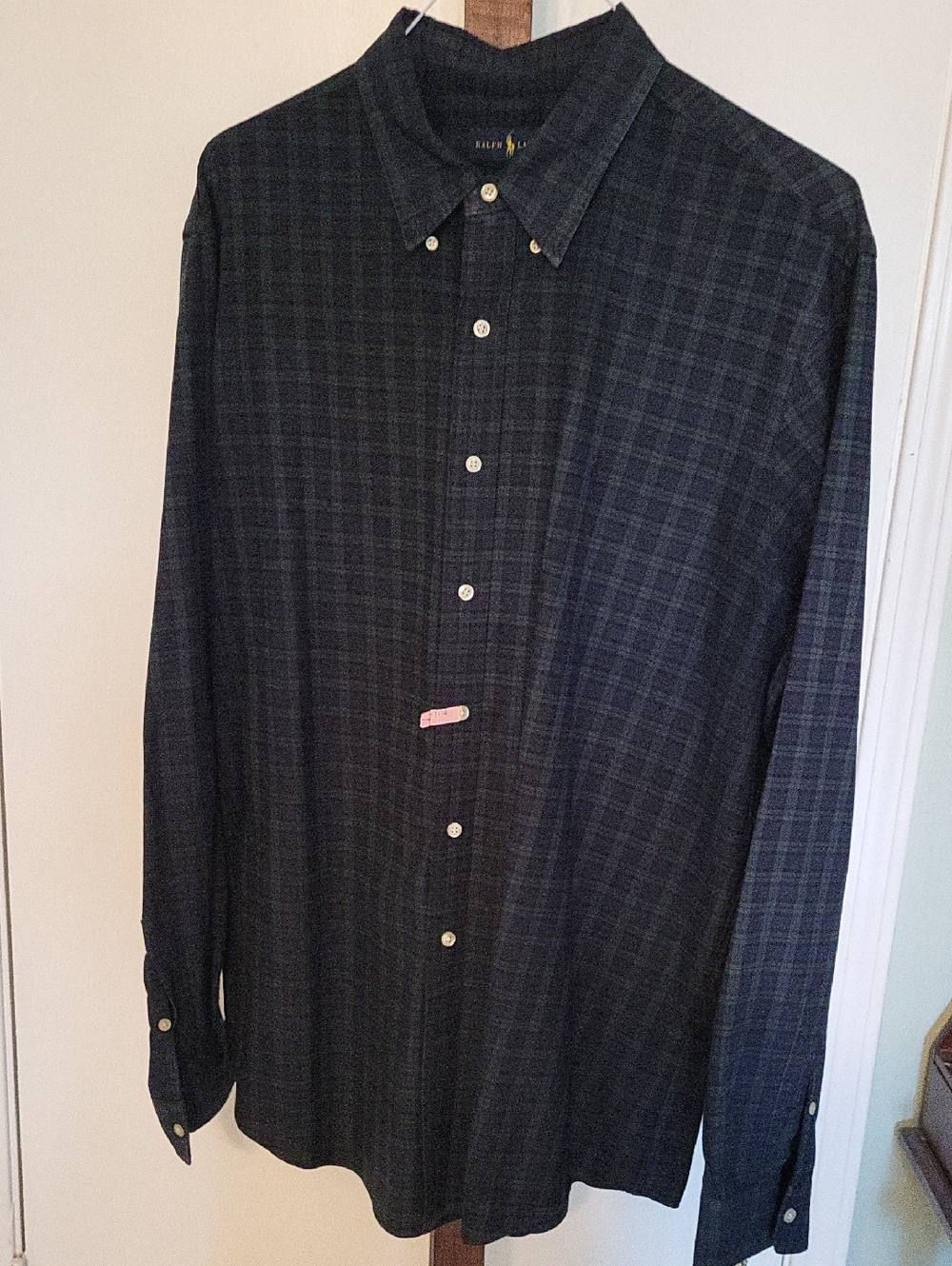 Ralph Lauren Men’s Dark Green Plaid Button-Down Shirt